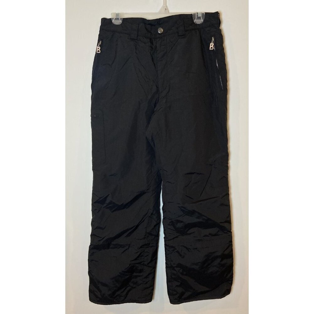 Bogner Ski Snow Pants Straight Leg Made in USA Nylon Black Size 12